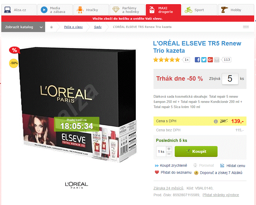 Dárková sada L'ORÉAL Elseve Total Repair