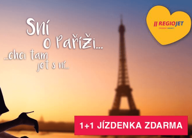 1+1 zdarma na jízdenky do Evropy 