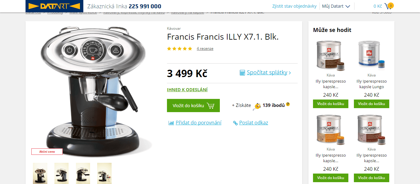Luxusní Illy kávovar  FrancisFrancis! X7.1