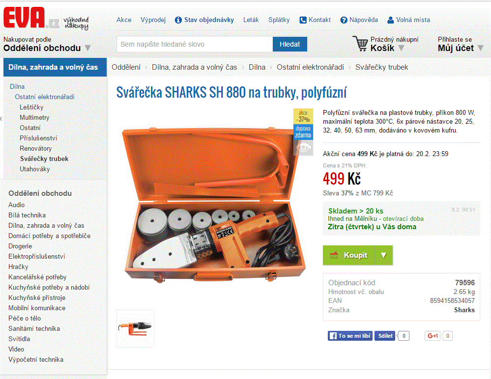 Svářečka na trubky Sharks 