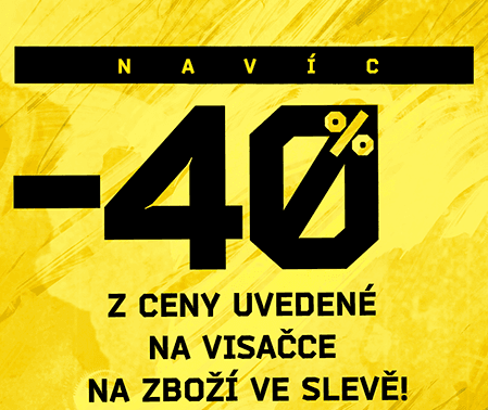 Extra sleva 40% na zlevněné zboží