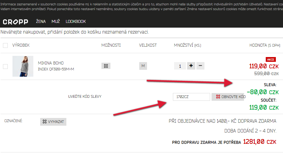 Extra sleva 40% na zlevněné zboží