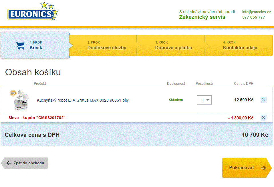 Kuchyňský robot ETA Gratus MAX