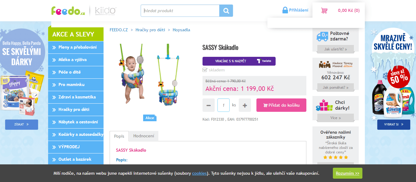 Hopsadlo do dveří Sassy