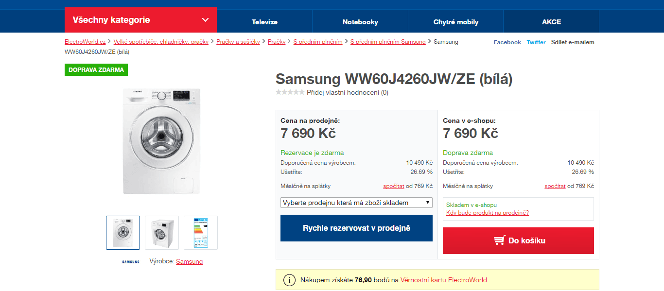 Pračka Samsung, 6 kg, 1200 ot., A+++