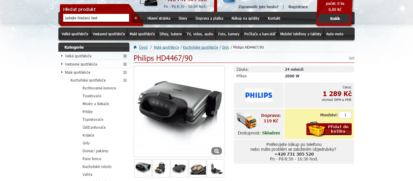 Elektrický gril Philips HD 4467/90