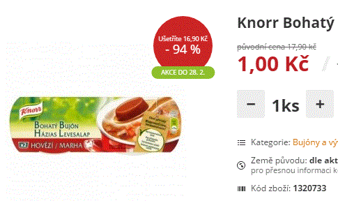 Knorr Bohatý Bujón hovězí 2ks 56g