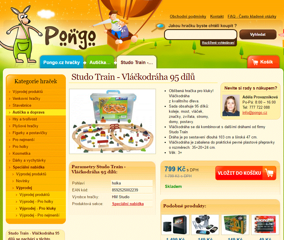 Vláčkodráha 95 dílů v boxu