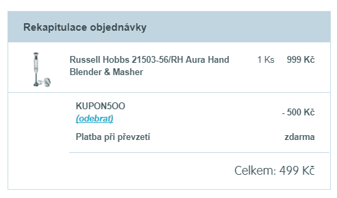 Tyčový mixér + nástavec na brambory Russell Hobbs