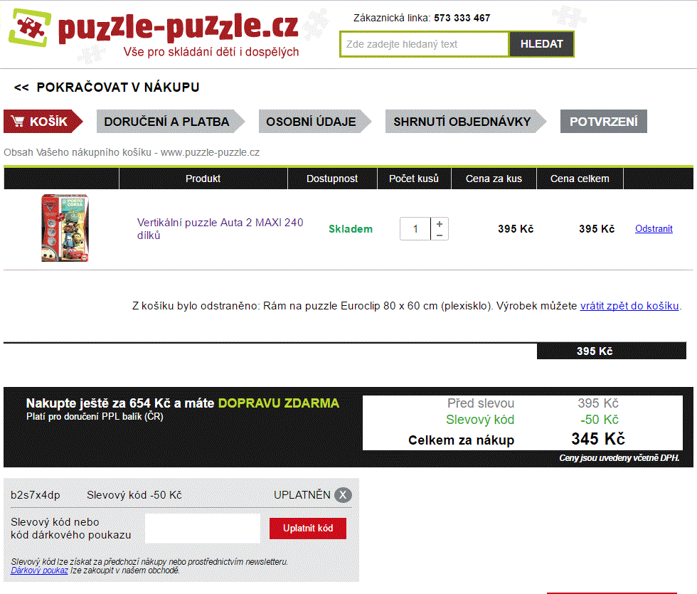 Maxi puzzle Auta 2 (240 dílků)