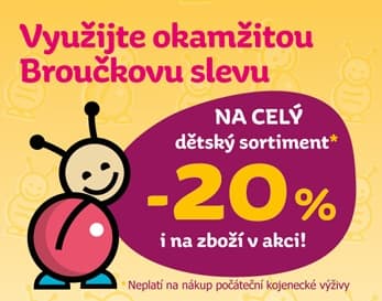 Broučkova sleva 20% v drogerii Teta
