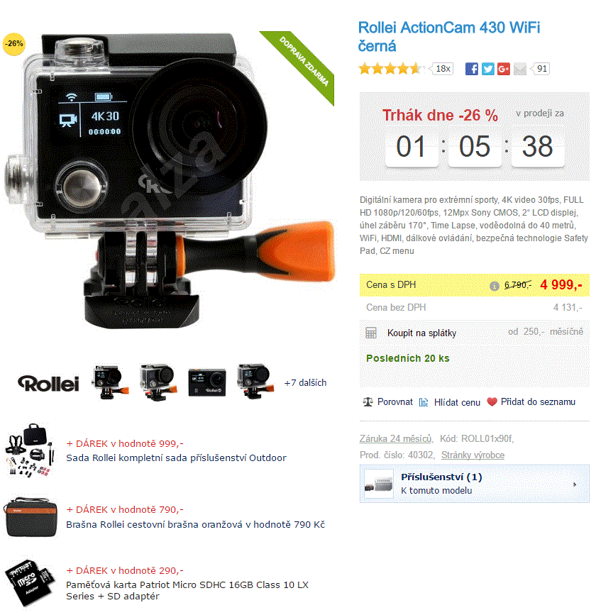 Outdoor kamera Rollei,  Wifi