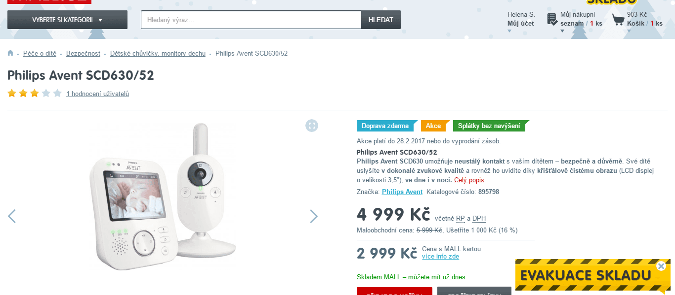 Video chůvička Philips Avent