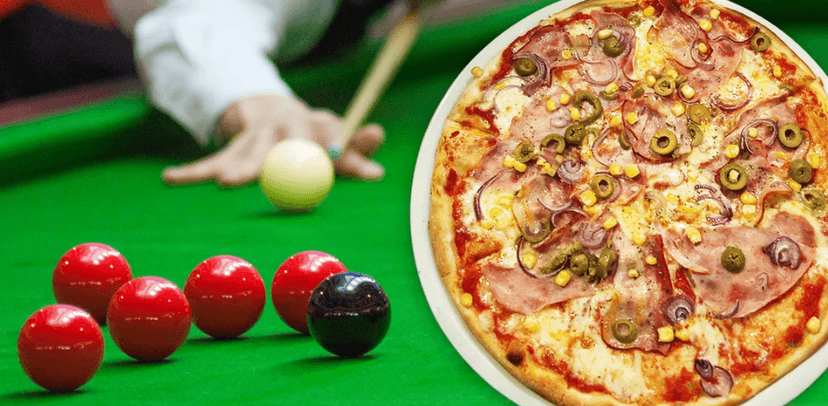 2× pizza + 1× hodina billiardu nebo karambolu 