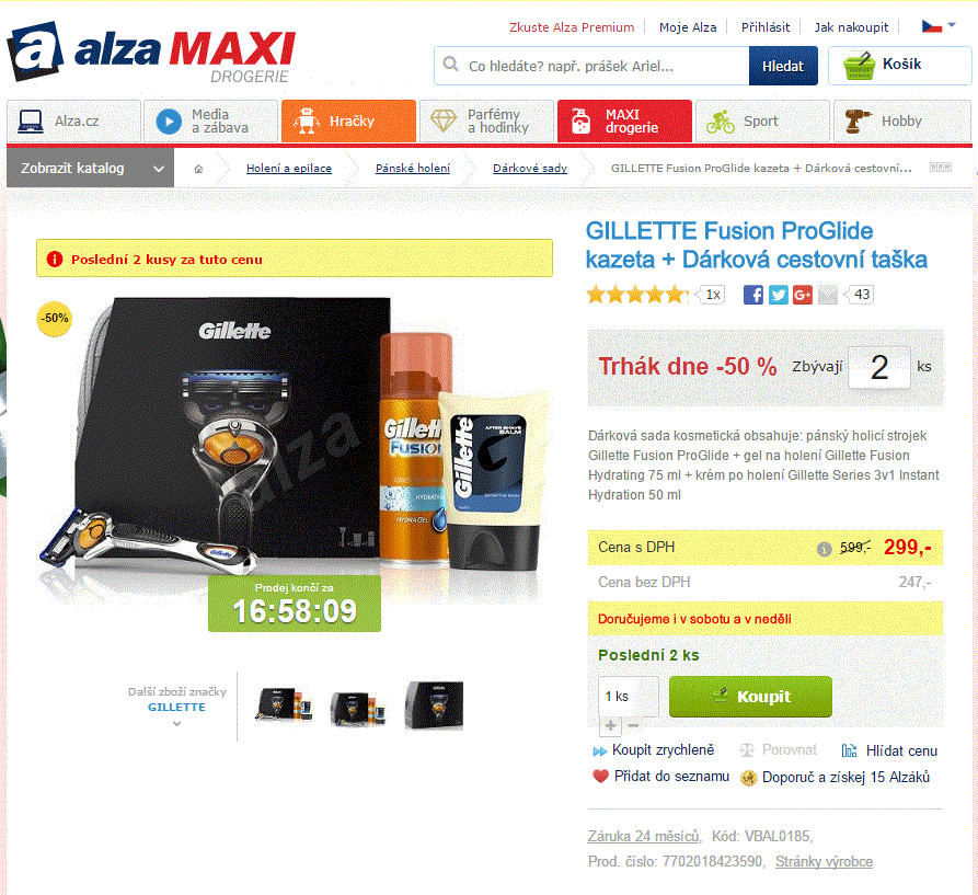 Dárková sada Gillette Fusion ProGlide 