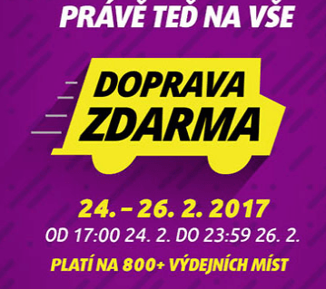 Doprava zdarma + slevové kódy