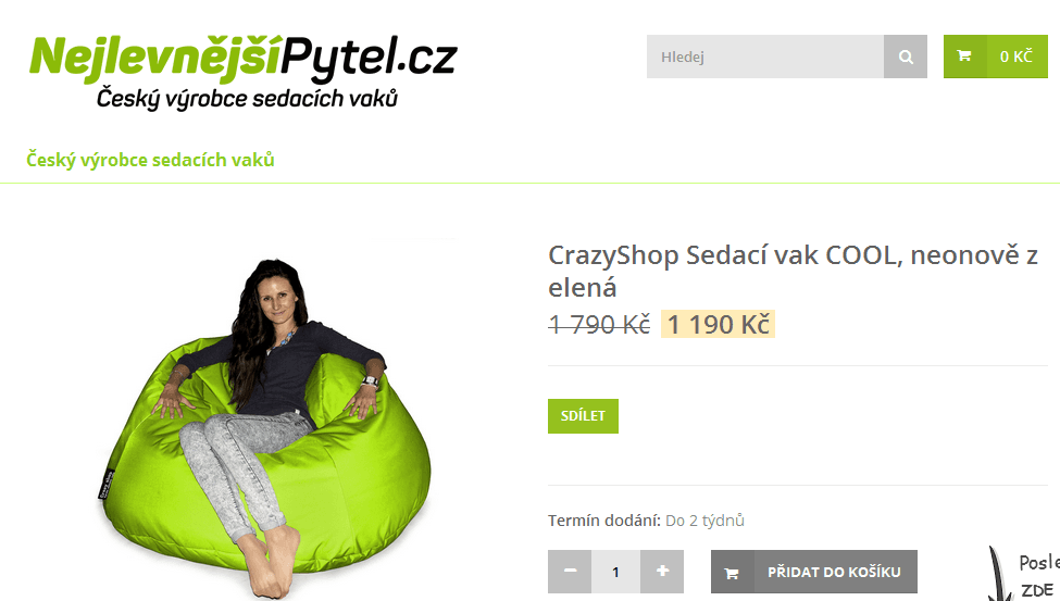 Sedací pytel CrazyShop Cool 