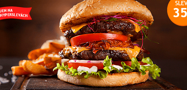 Obří burger dle vlastního výběru