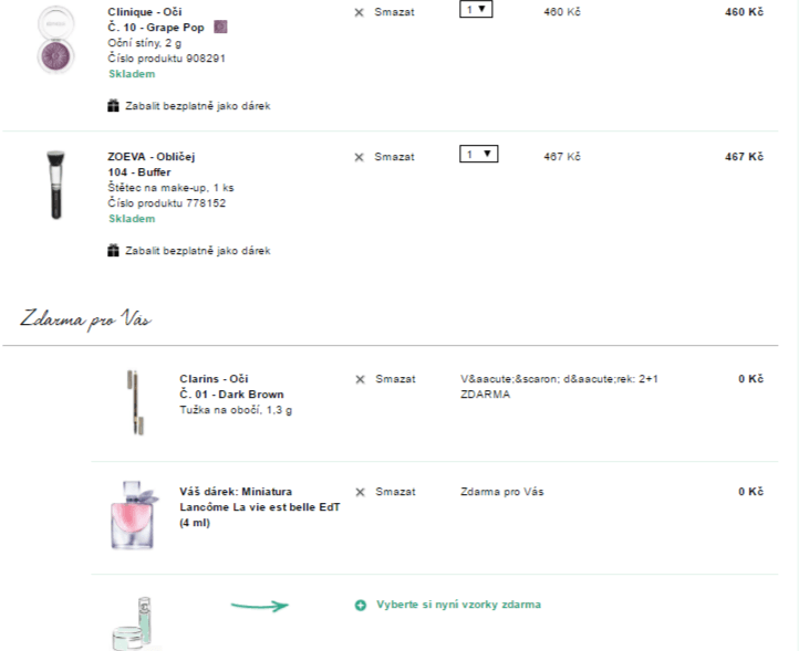 2+1 zdarma na vše z kategorie Make Up