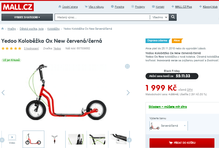 Koloběžka Yedoo Ox New