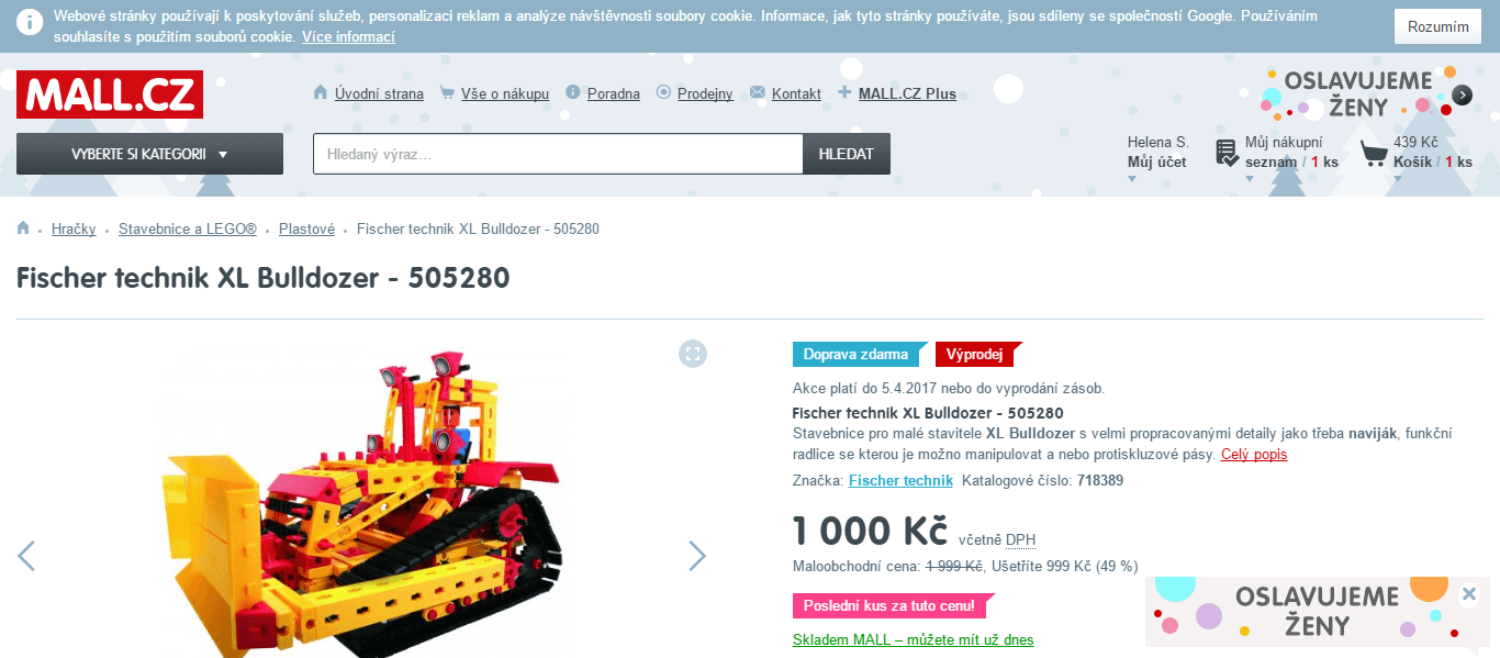 Stavebnice Fischer technik Bulldozer 