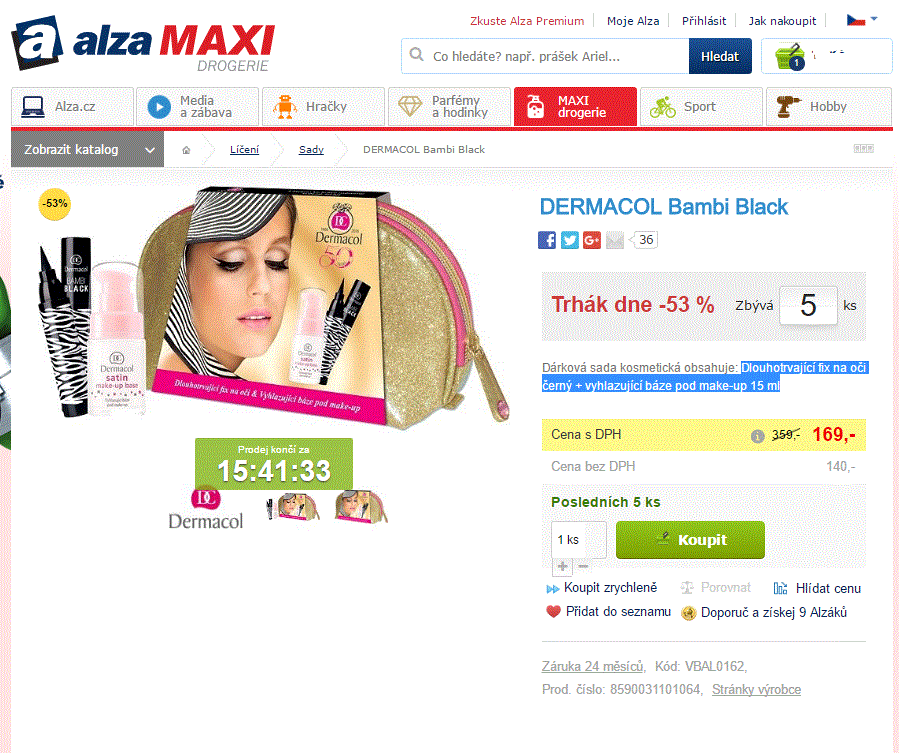 Dárková sada Dermacol Bambi Black