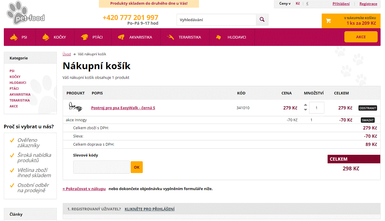Postroj proti tahání Easywalk