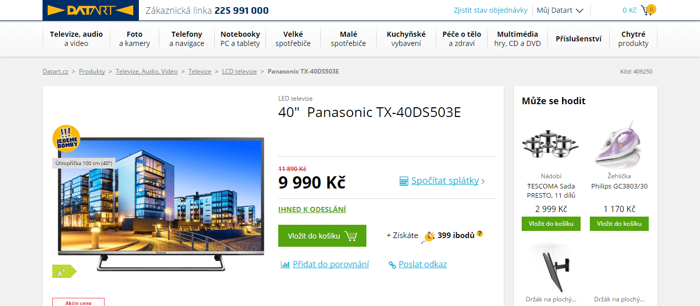 Full HD LED TV, Smart, 100 cm, Panasonic