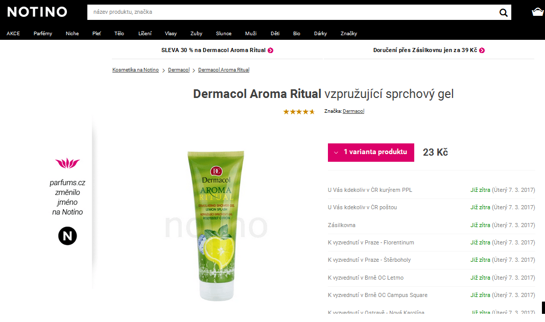Dermacol Aroma Ritual nejlevněji