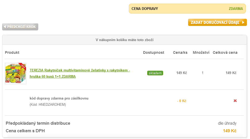 Rakytníček pro děti 1+1 zdarma