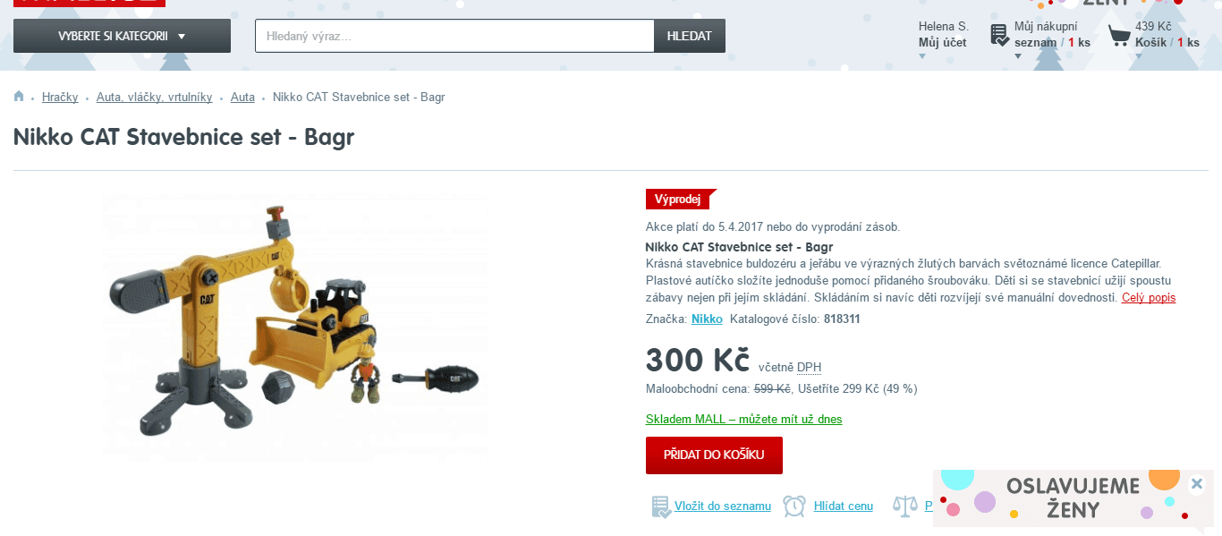 Stavebnice Nikko CAT set Bagr