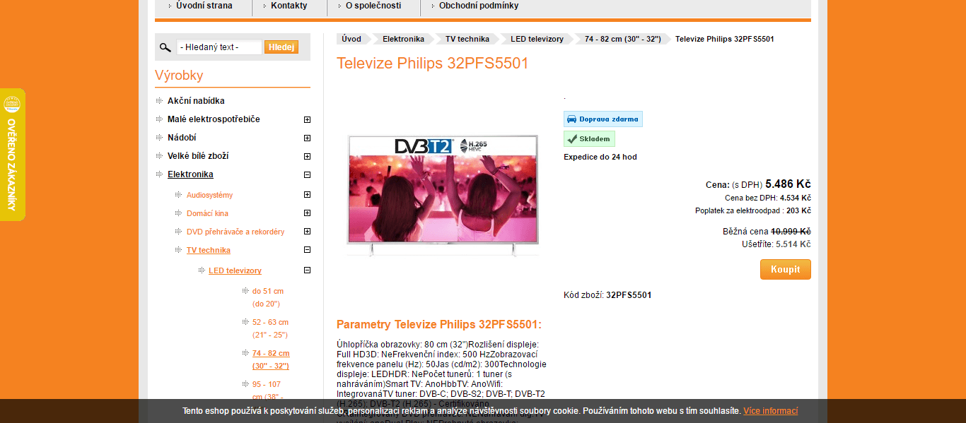 Full HD LED, Smart TV, 80 cm, Philips