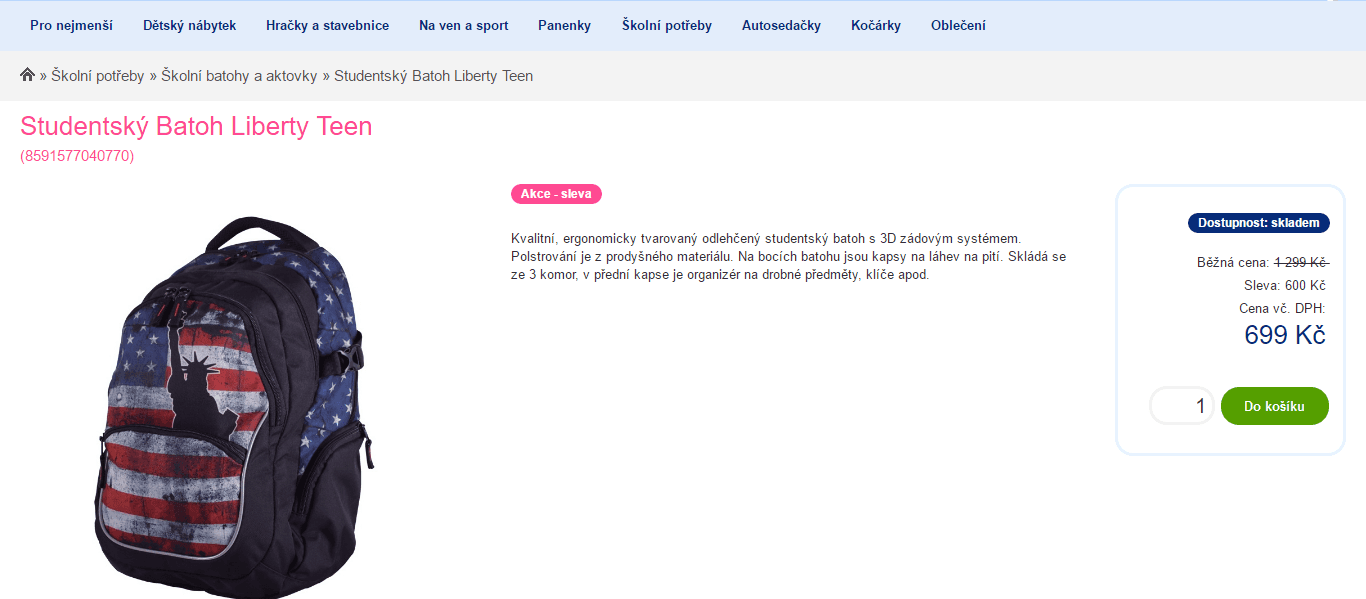 Školní batoh Stil teen Liberty 