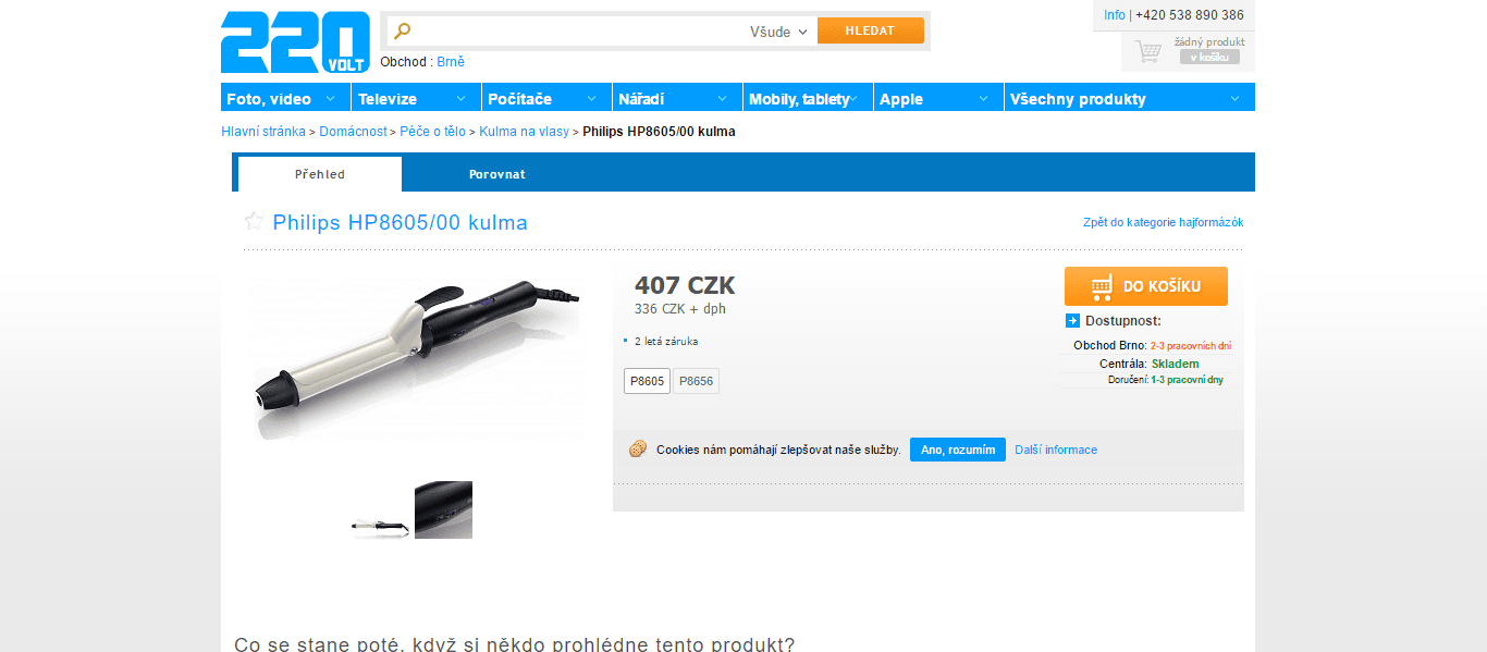 Kulma Philips HP8605/00 CurlControl 