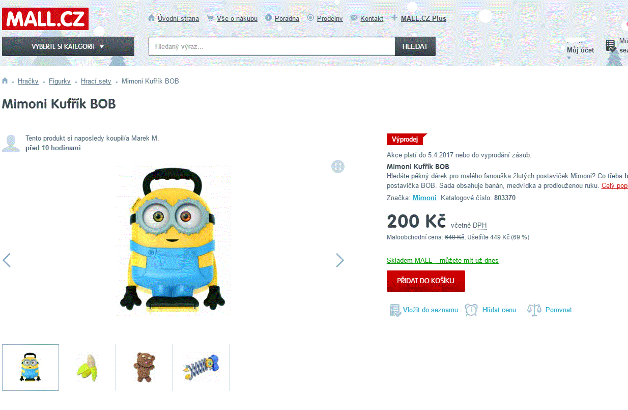 Kufřík Mimoni Bob a Stuart