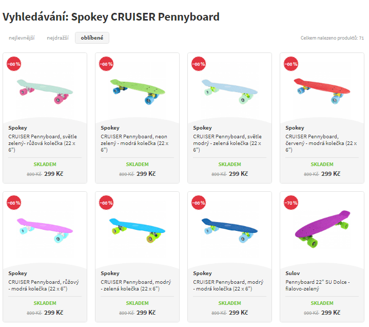 Pennyboard Cruiser Spokey 22 x 6"