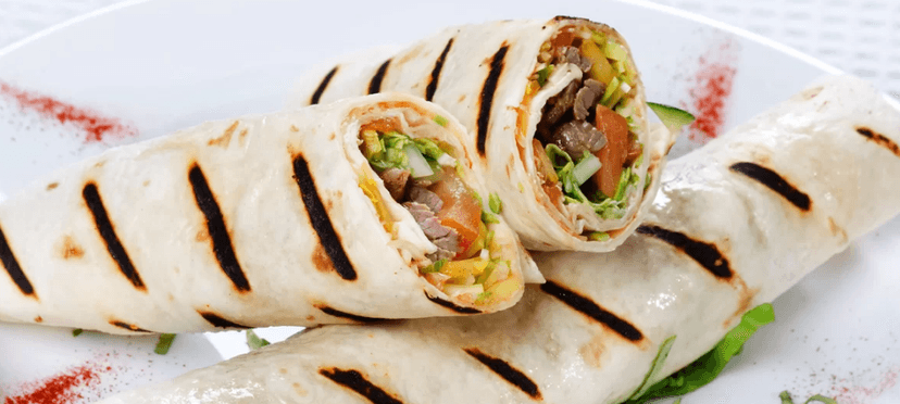 Hovězí kebab v tortille či chlebu
