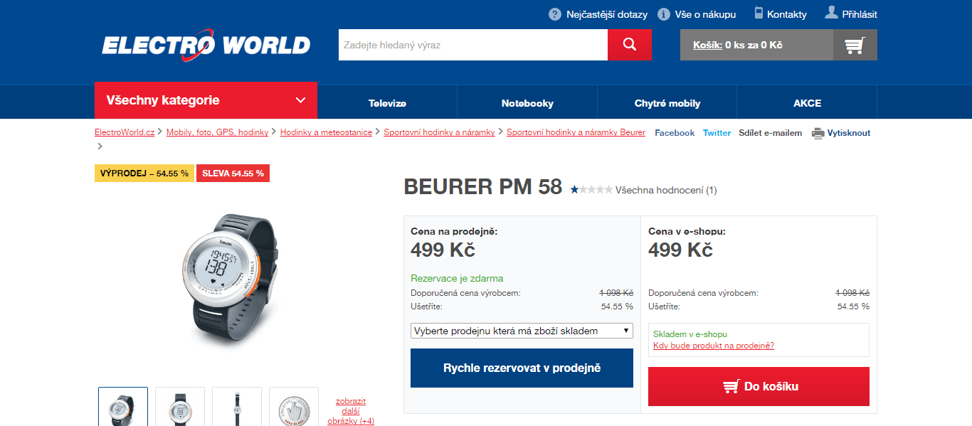 Sportovní tréninkové hodinky Beurer 