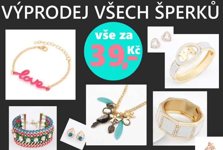 Všechny šperky za 39 korun