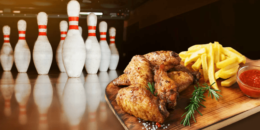 1 kg marinovaných BBQ wings + Hodina bowlingu