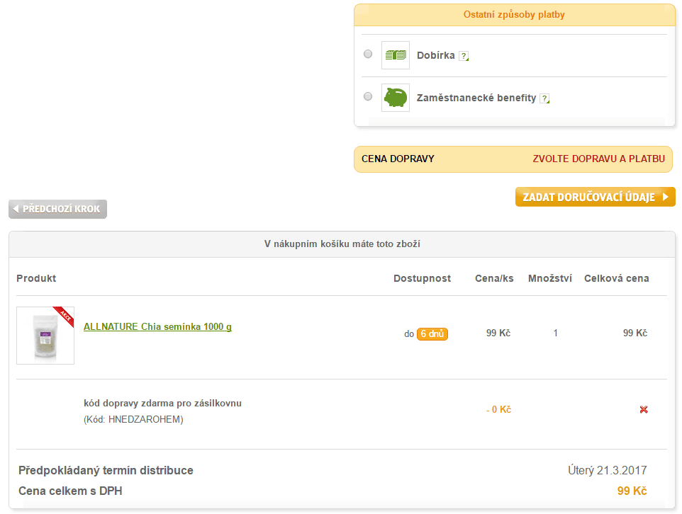 Chia semínka Allnature 1 kg
