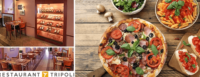 Láhev vína, pizza a pasta Bolognese pro 2
