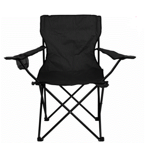 Skládací kempingová židle černá