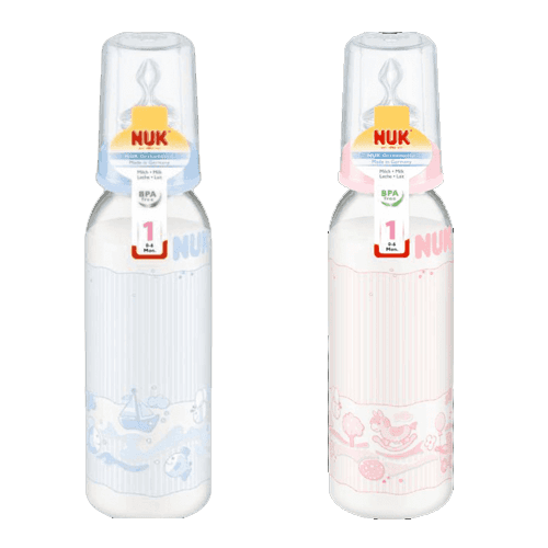 NUK Láhev PP 240 ml, silikon (0-6 měsíců)