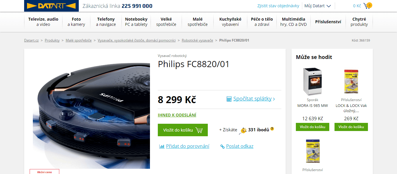 Robotický vysavač Philips FC 8820/01