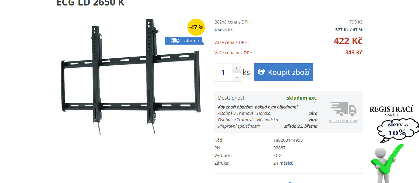 ECG držák na LCD TV 26"-50"