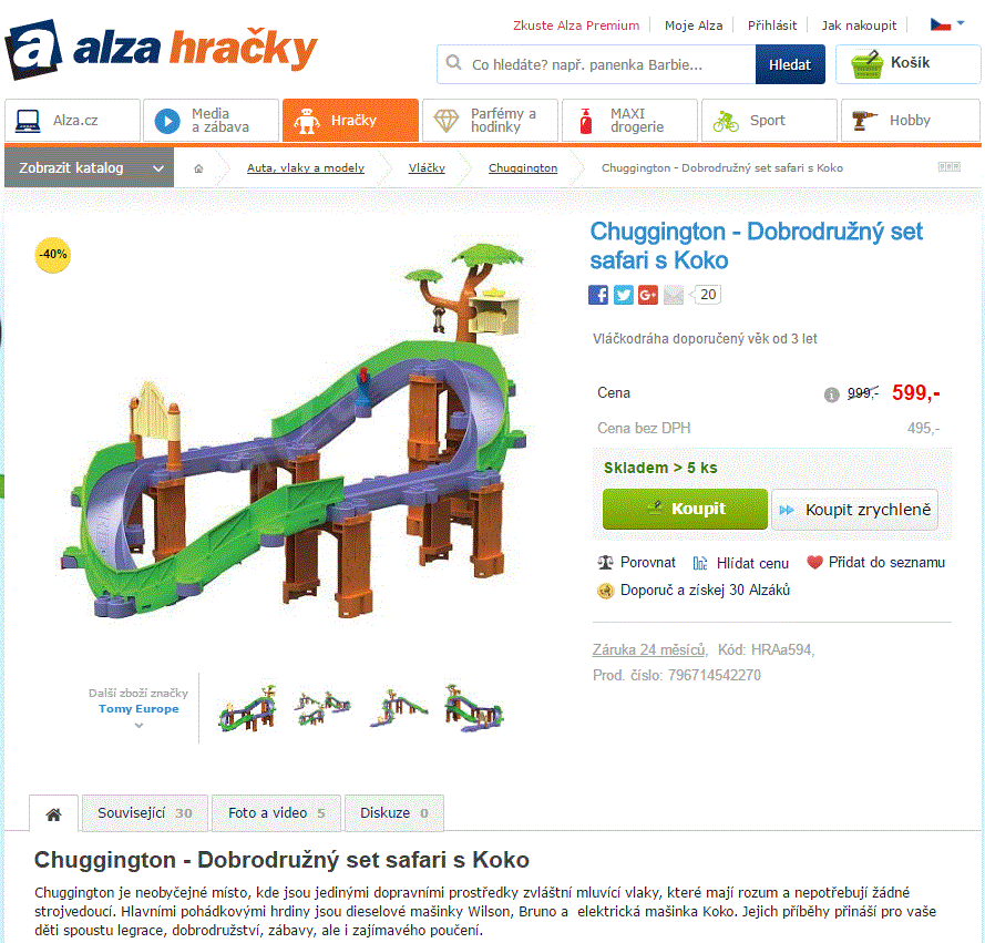 Dobrodružný set safari s Koko Chuggington 