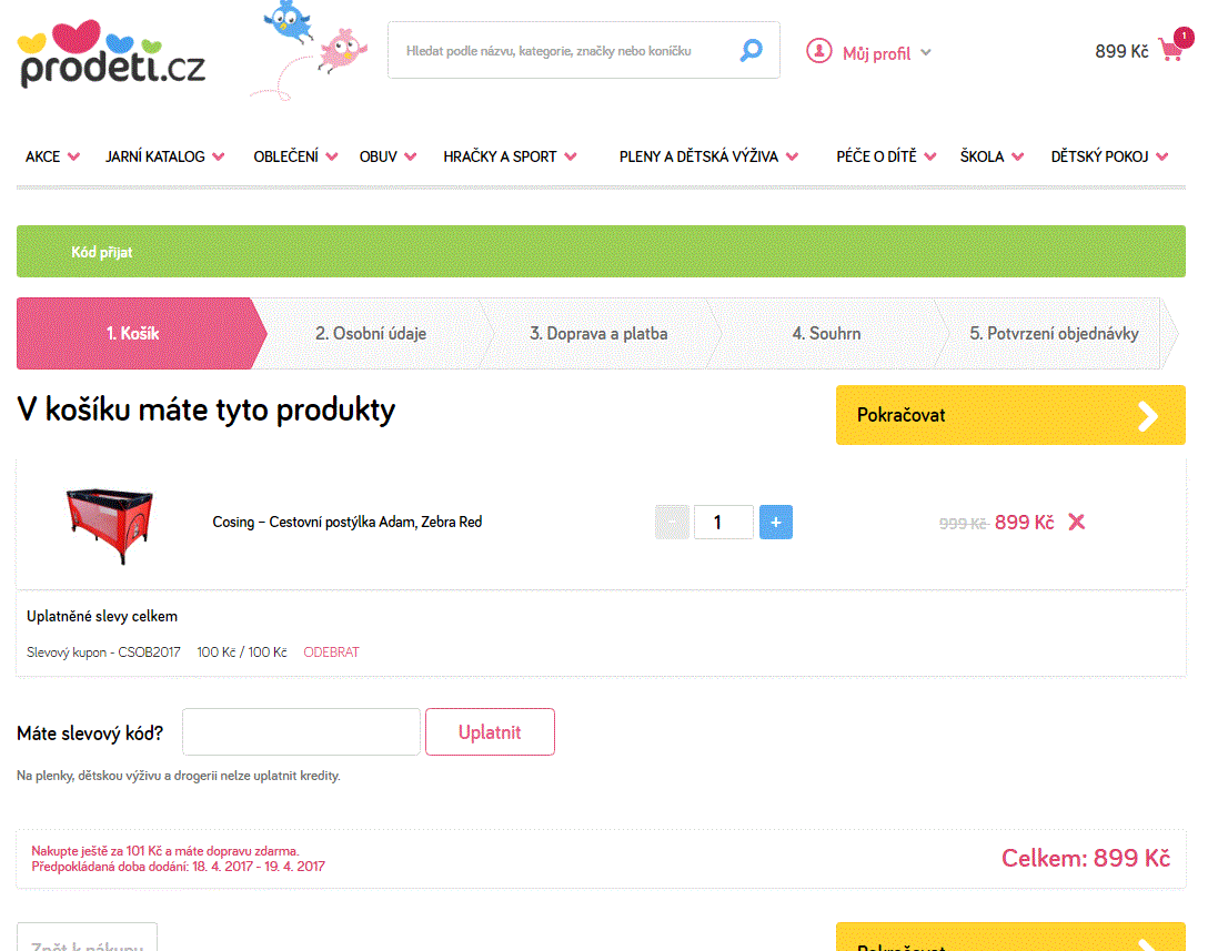 Cestovní postýlka Cosing Adam