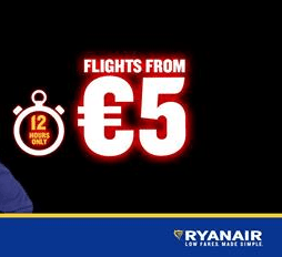 Letenky u Ryanair od 5 EUR (jedna cesta)