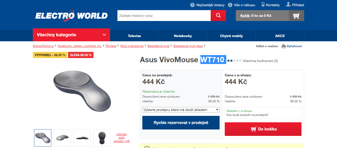 Bezdrátová myš 3v1 Asus WT710